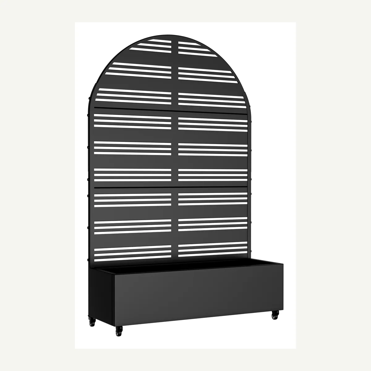 Arched Banded-Slot Trellis Planter — product view