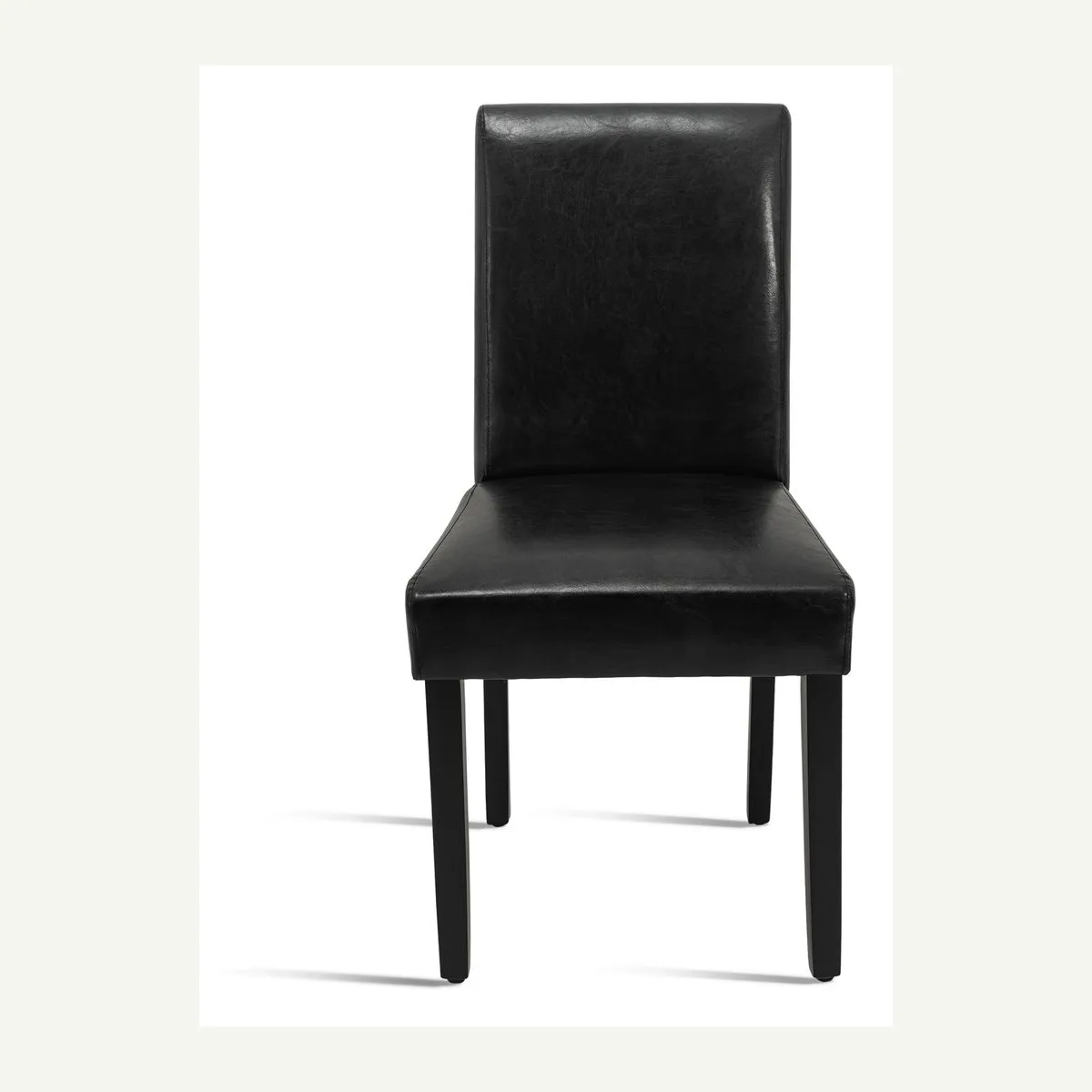 Black High-Back Dining Chair — front view