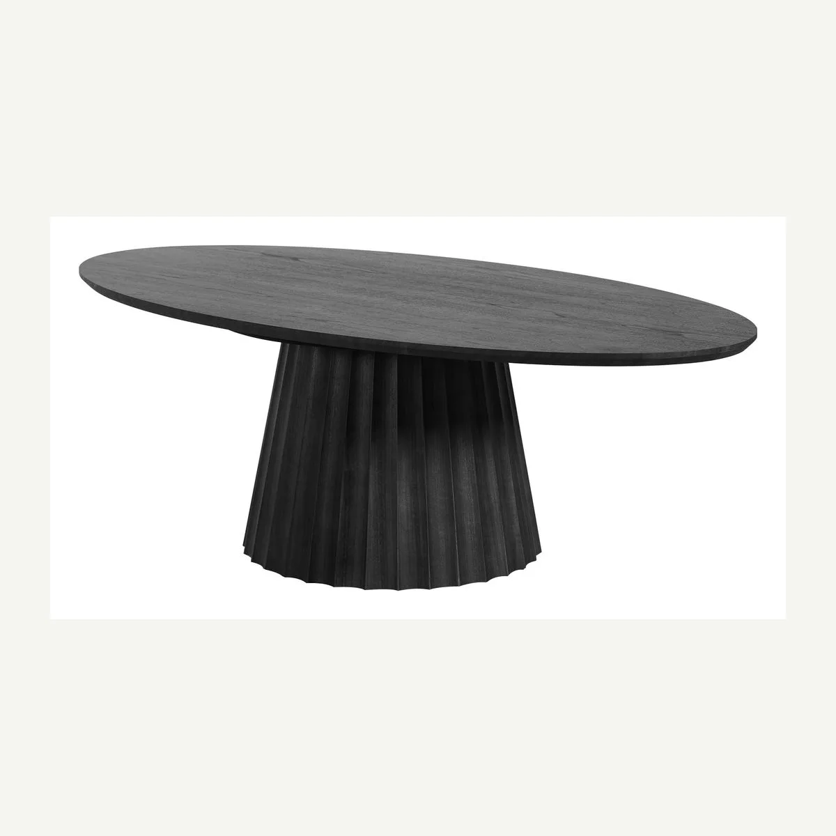 Black Oval Pedestal Coffee Table — product view