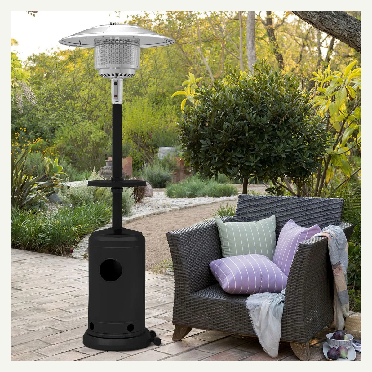 Black Patio Heater — patio setting