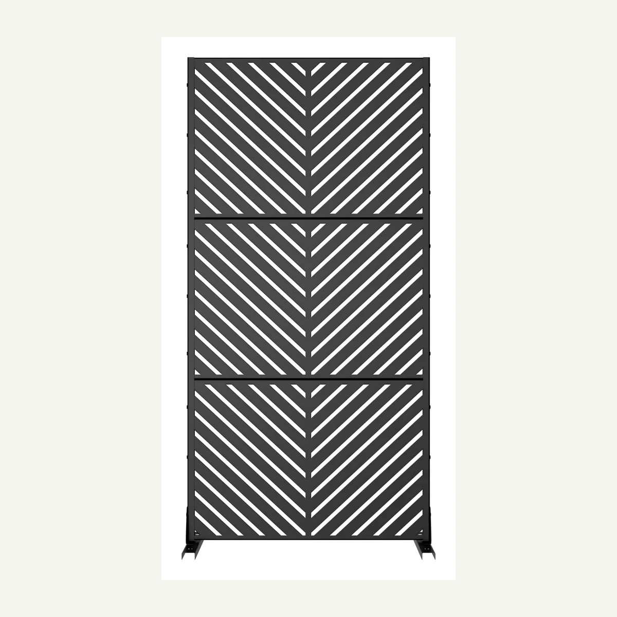 Chevron Outdoor Screen — dark finish