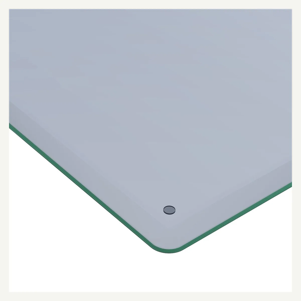 Clear Office Chair Mat — corner detail