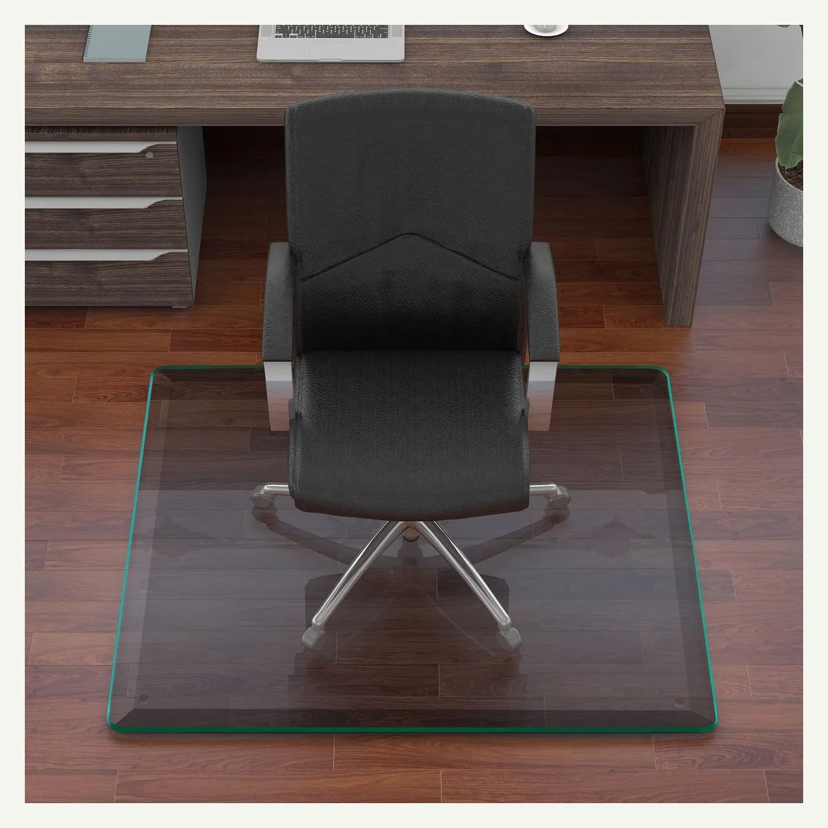 Clear Office Chair Mat — office setting