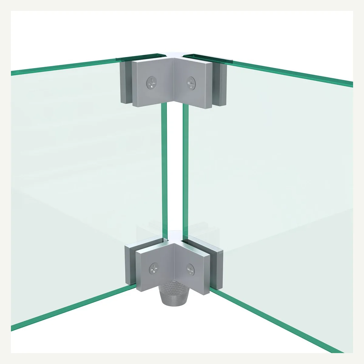 Clear Square Fire-Table Surround — corner detail