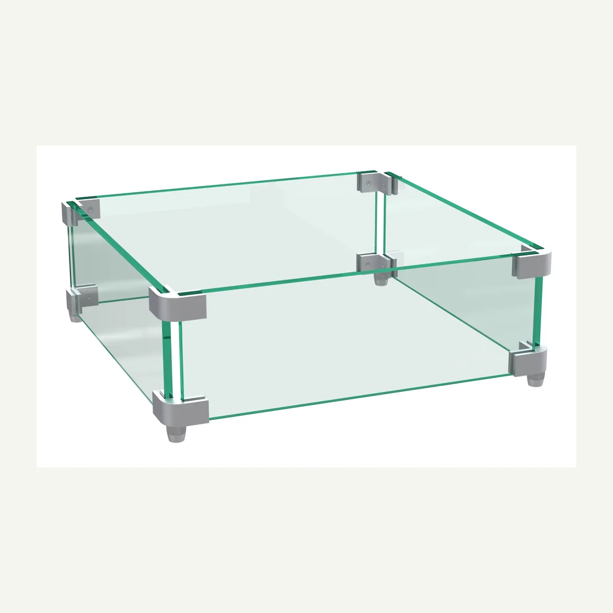 Clear Square Fire-Table Surround — product view