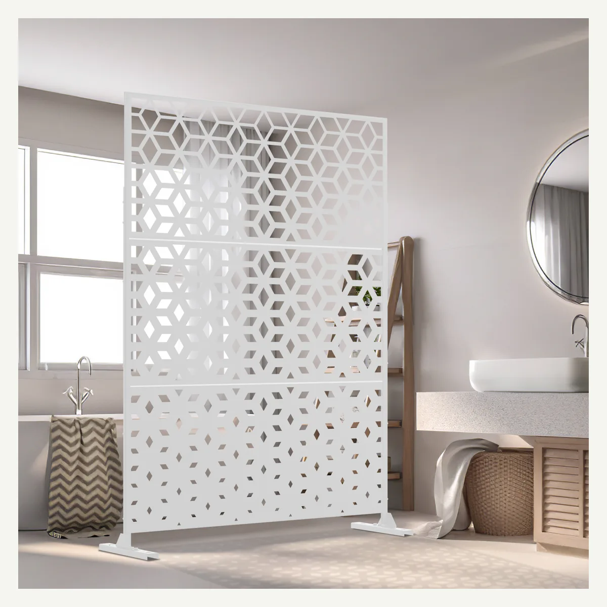 Four-Petal Cutout Screen — supplied view 2