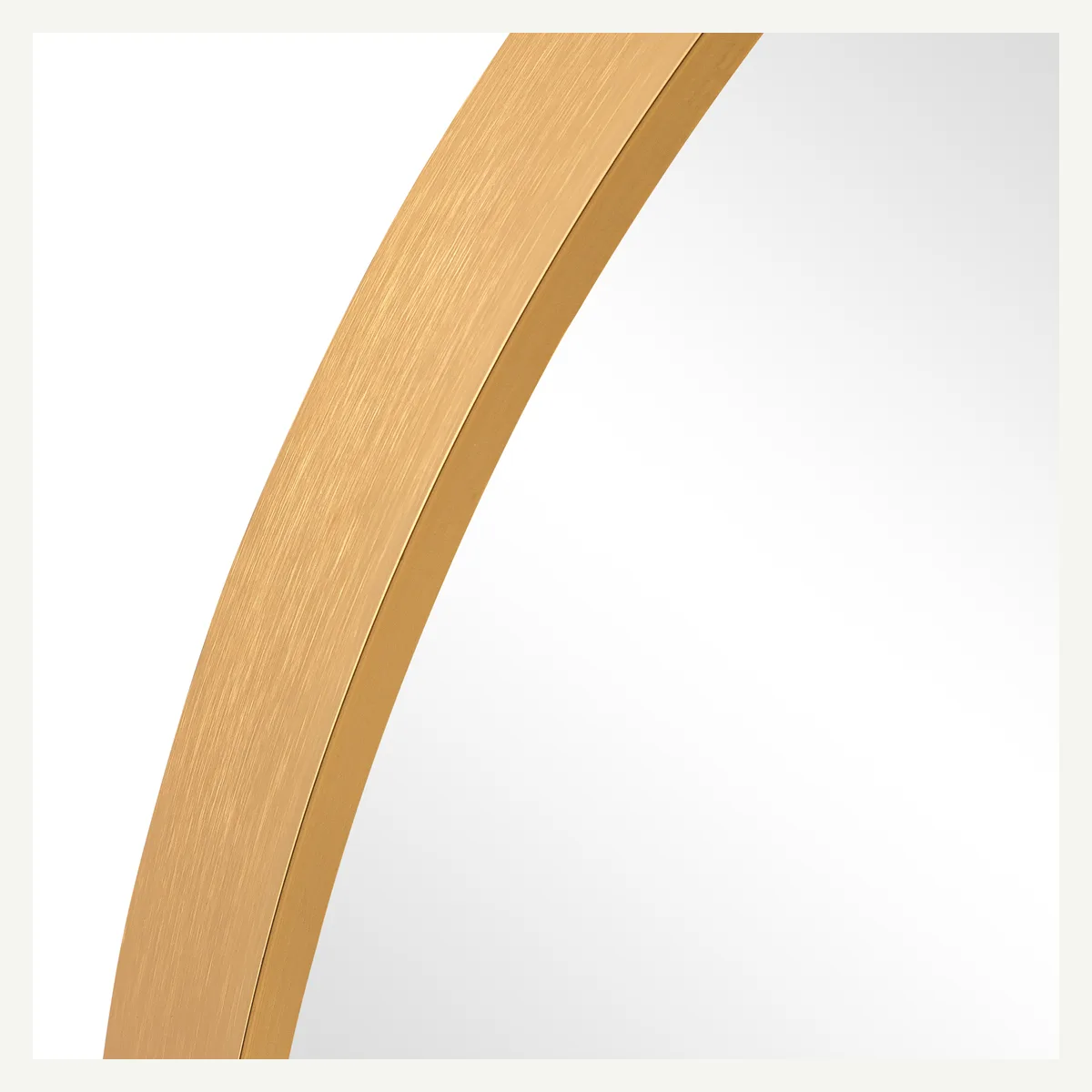 Gold-Tone Arched Wall Mirror — frame detail