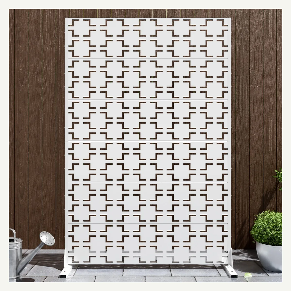 Interlocking-Cross Outdoor Screen — supplied view 3