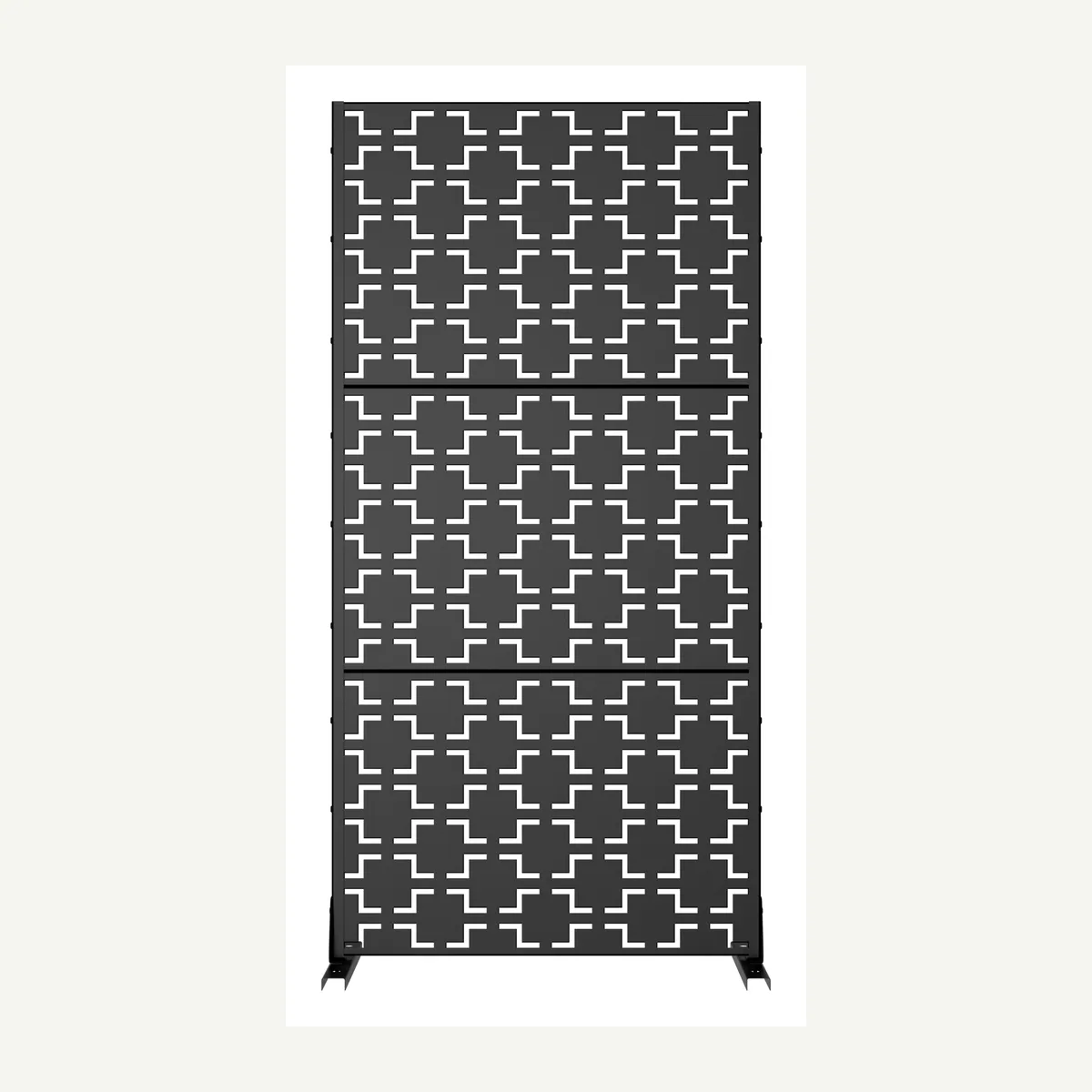 Interlocking-Cross Outdoor Screen — overview