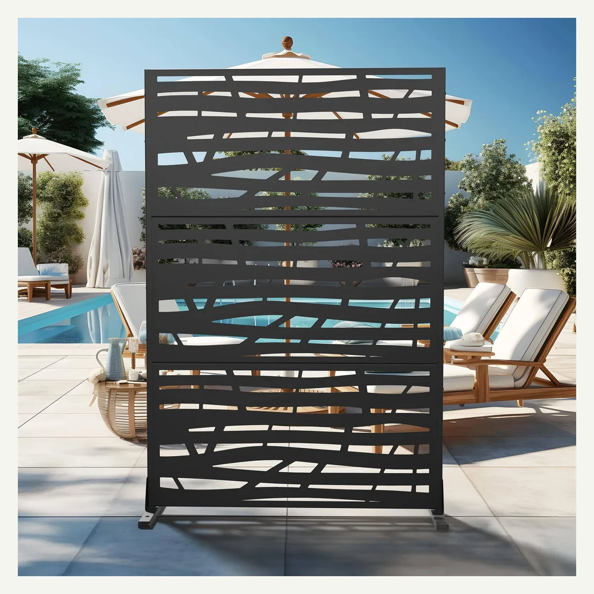 Irregular-Slat Outdoor Screen — supplied view 2