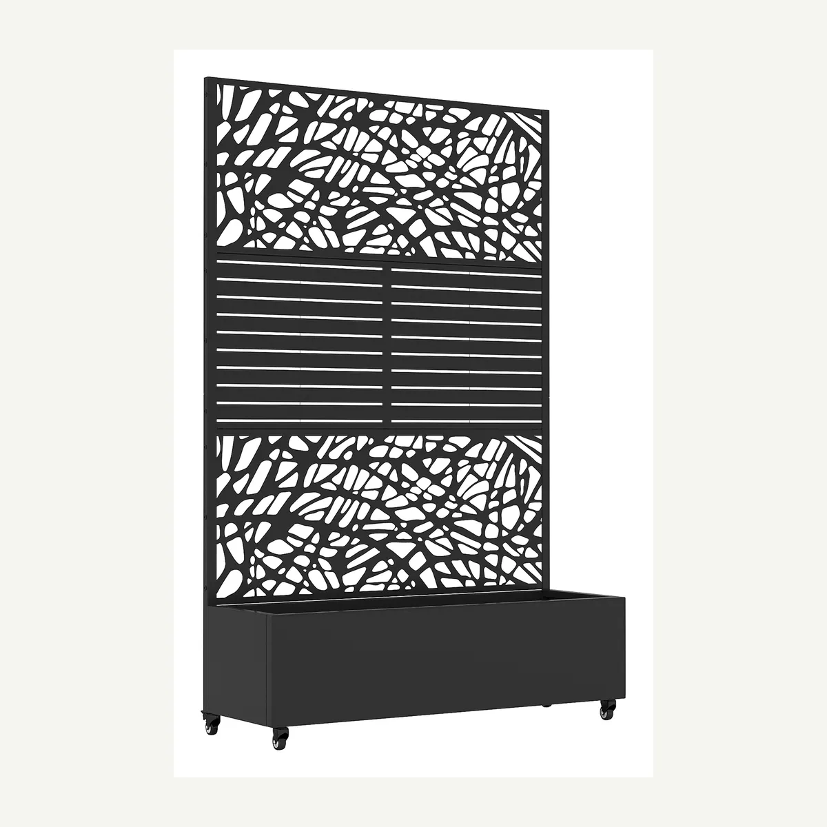 Mixed-Pattern Trellis Planter — branch and slat panels
