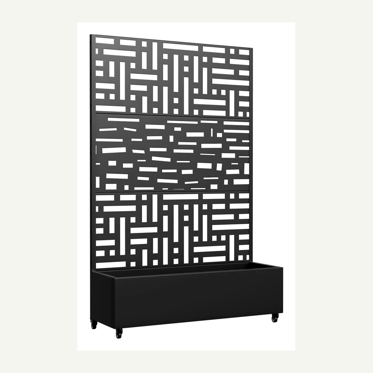 Mixed-Pattern Trellis Planter — woven and dash panels