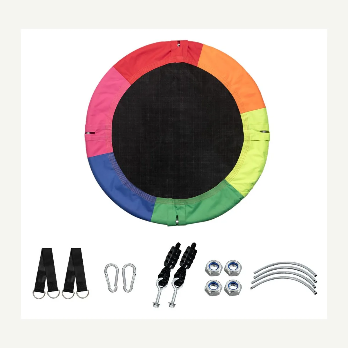 Multicolour Round Tree Swing — product and component view