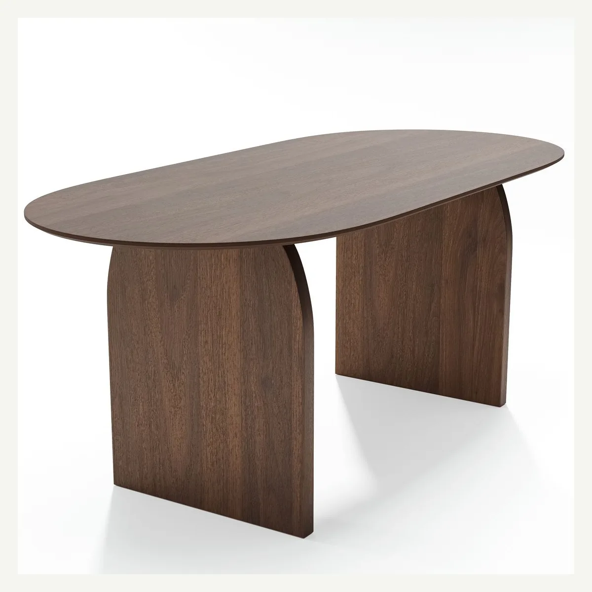 Oval Curved-Panel Dining Table — product view