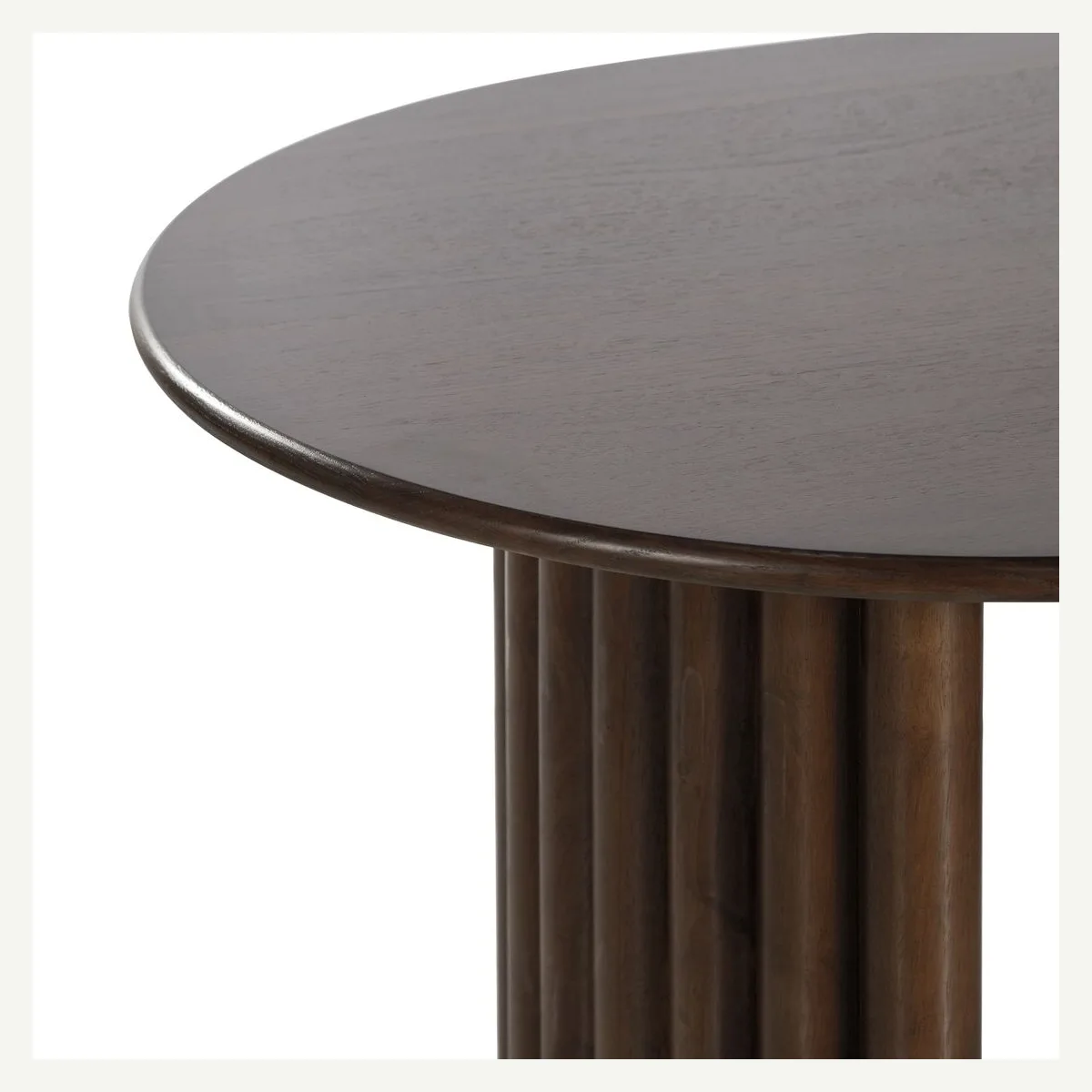 Oval Fluted-Panel Dining Table — pedestal detail