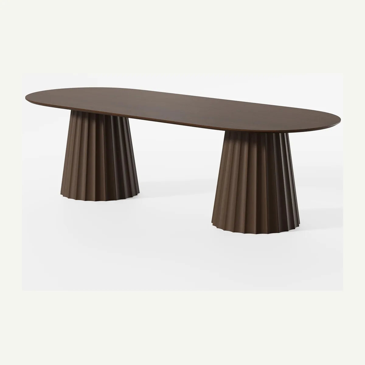 Oval Twin Tapered-Pedestal Table — supplied view 3