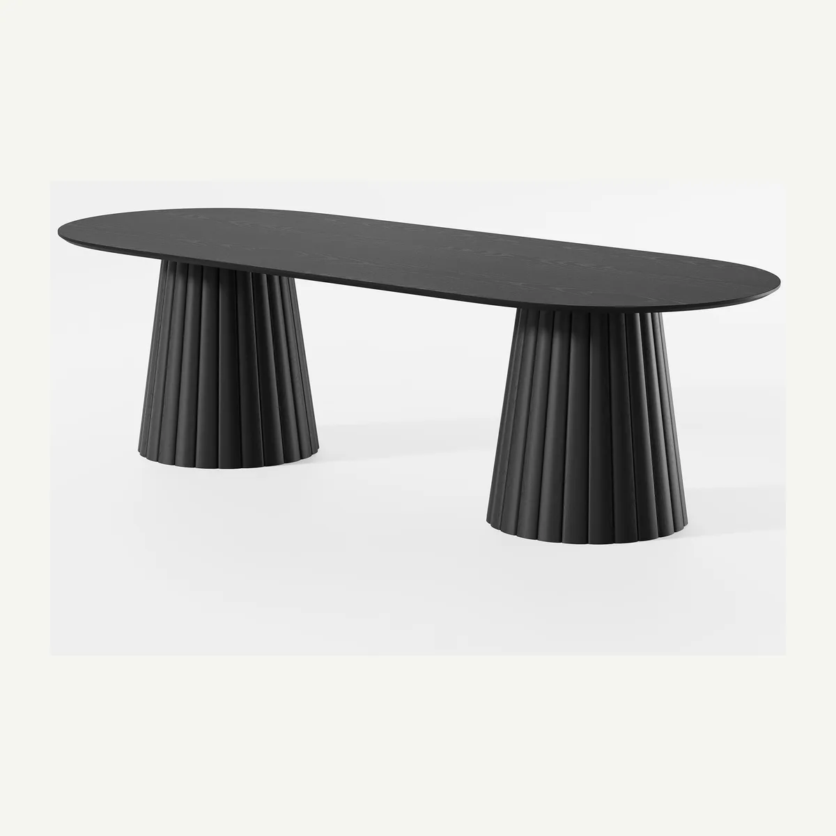 Oval Twin Tapered-Pedestal Table — overview