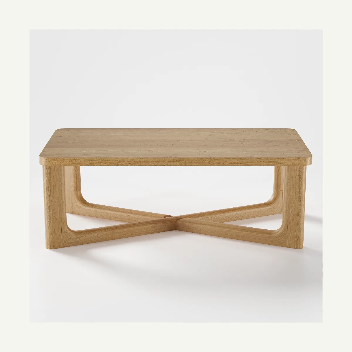 Rectangular Cross-Base Coffee Table — supplied view 2