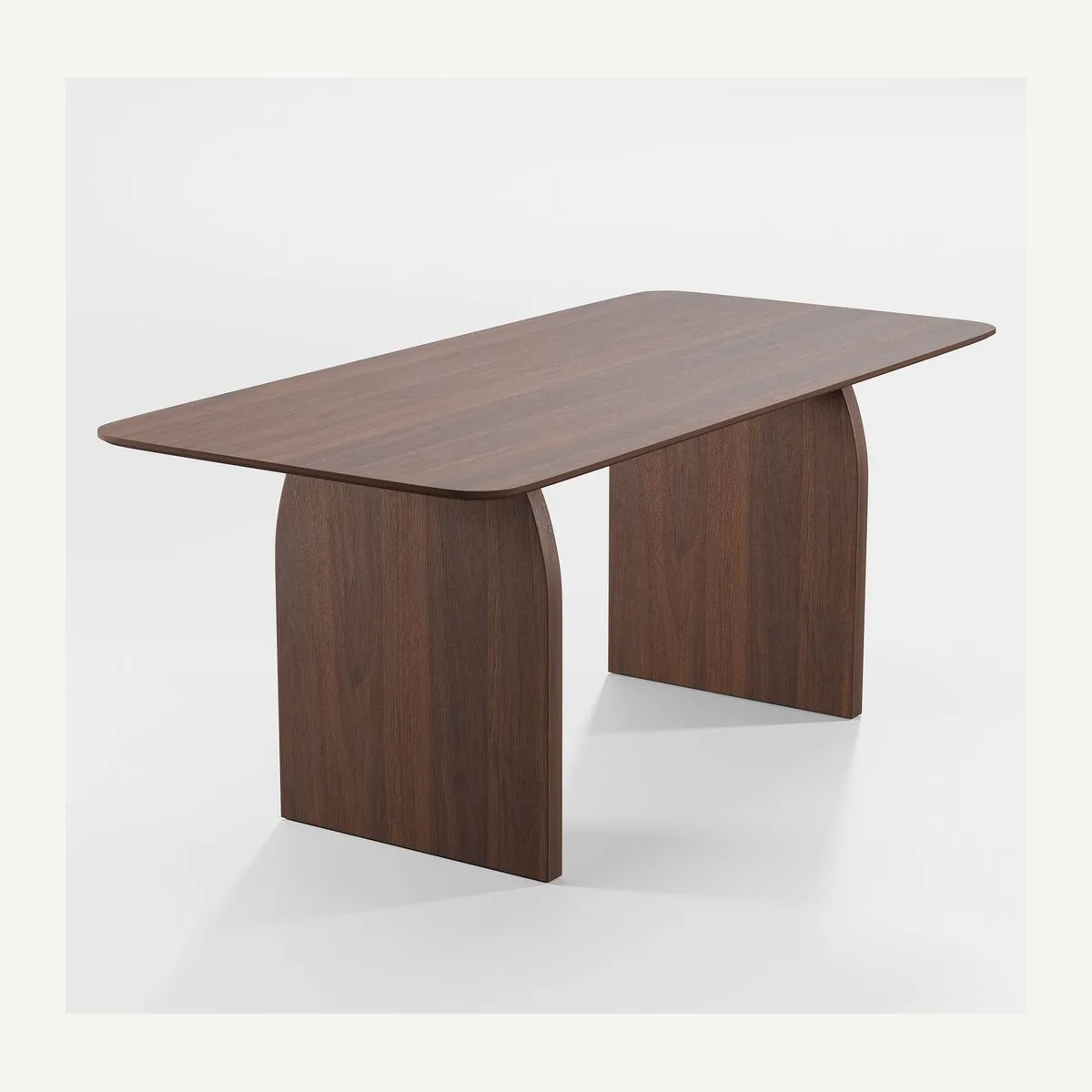 Rectangular Curved-Panel Dining Table — product view