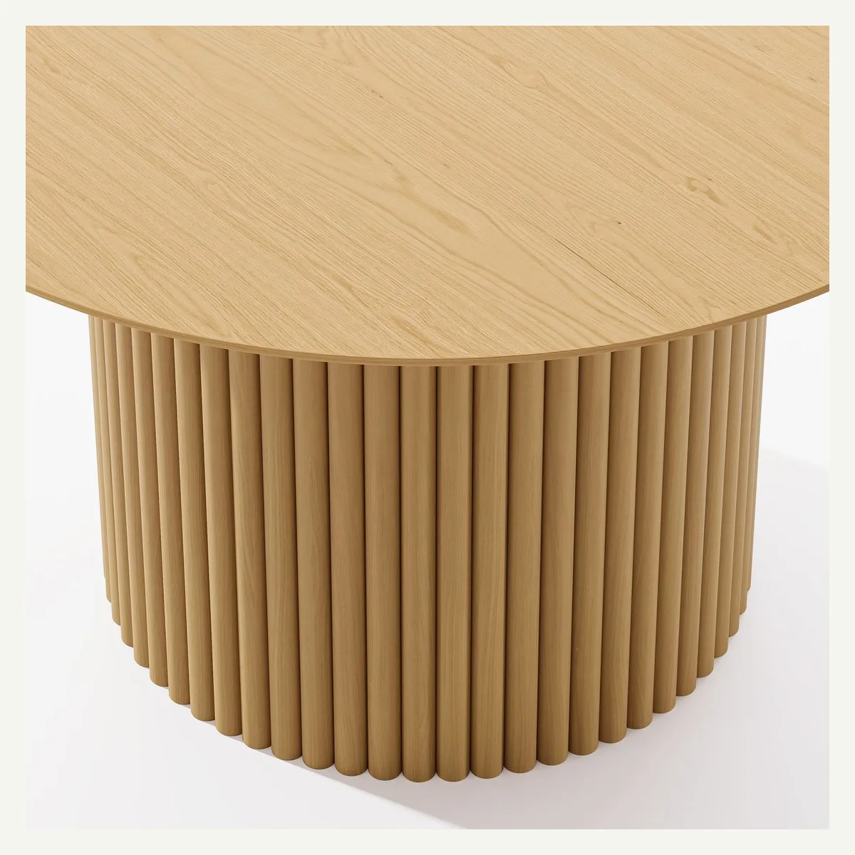 Round Fluted-Pedestal Dining Table — pedestal detail