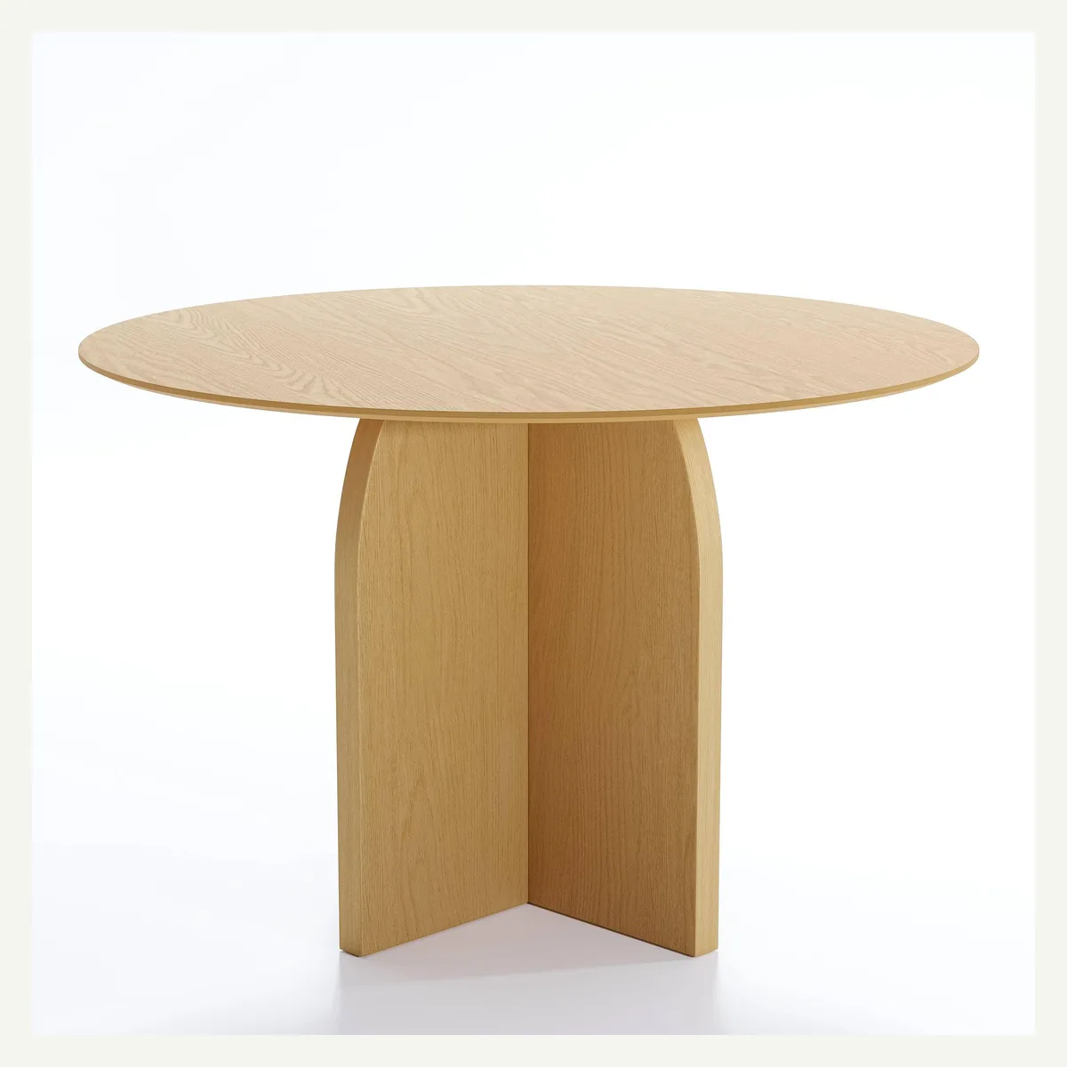 Round Panel Cross-Base Table — supplied view 3