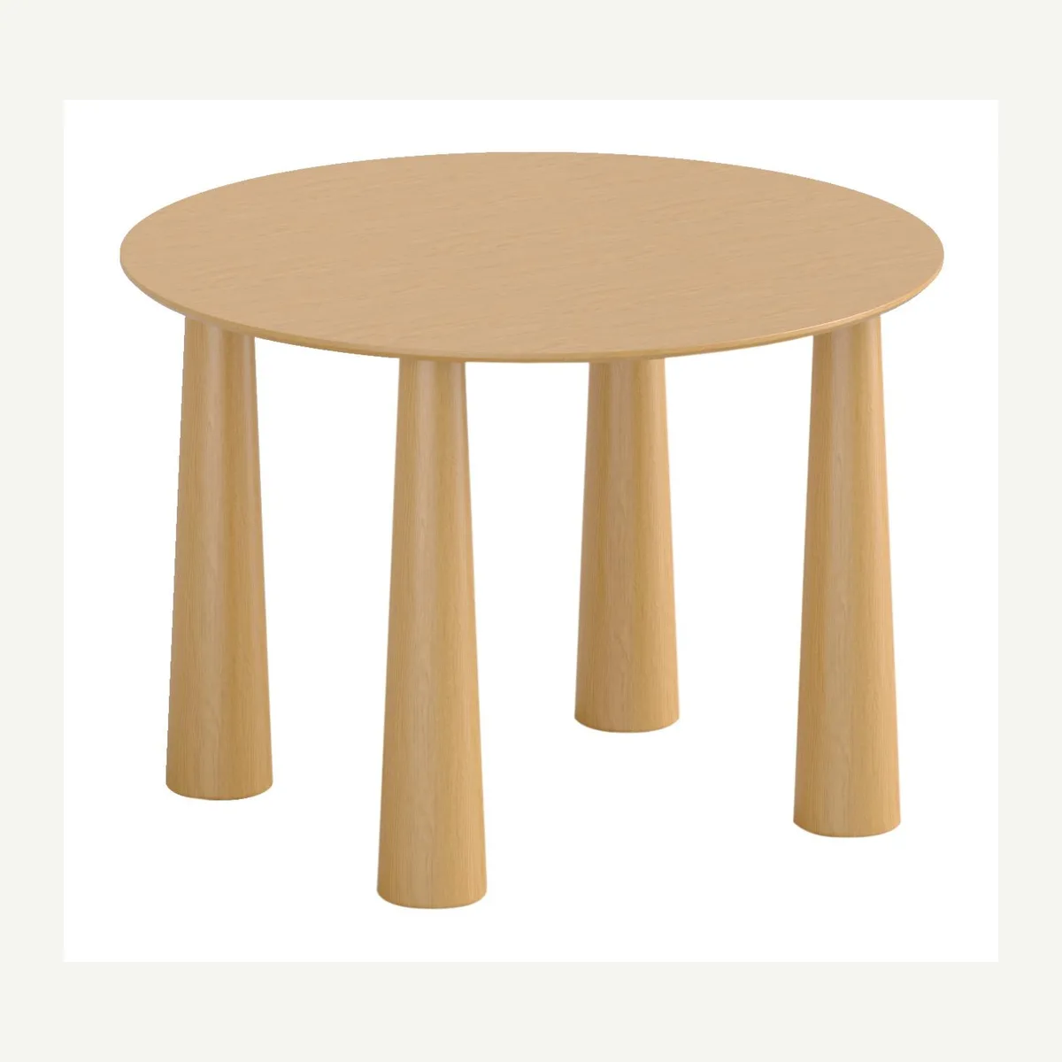 Round Tapered-Leg Dining Table — supplied view 3
