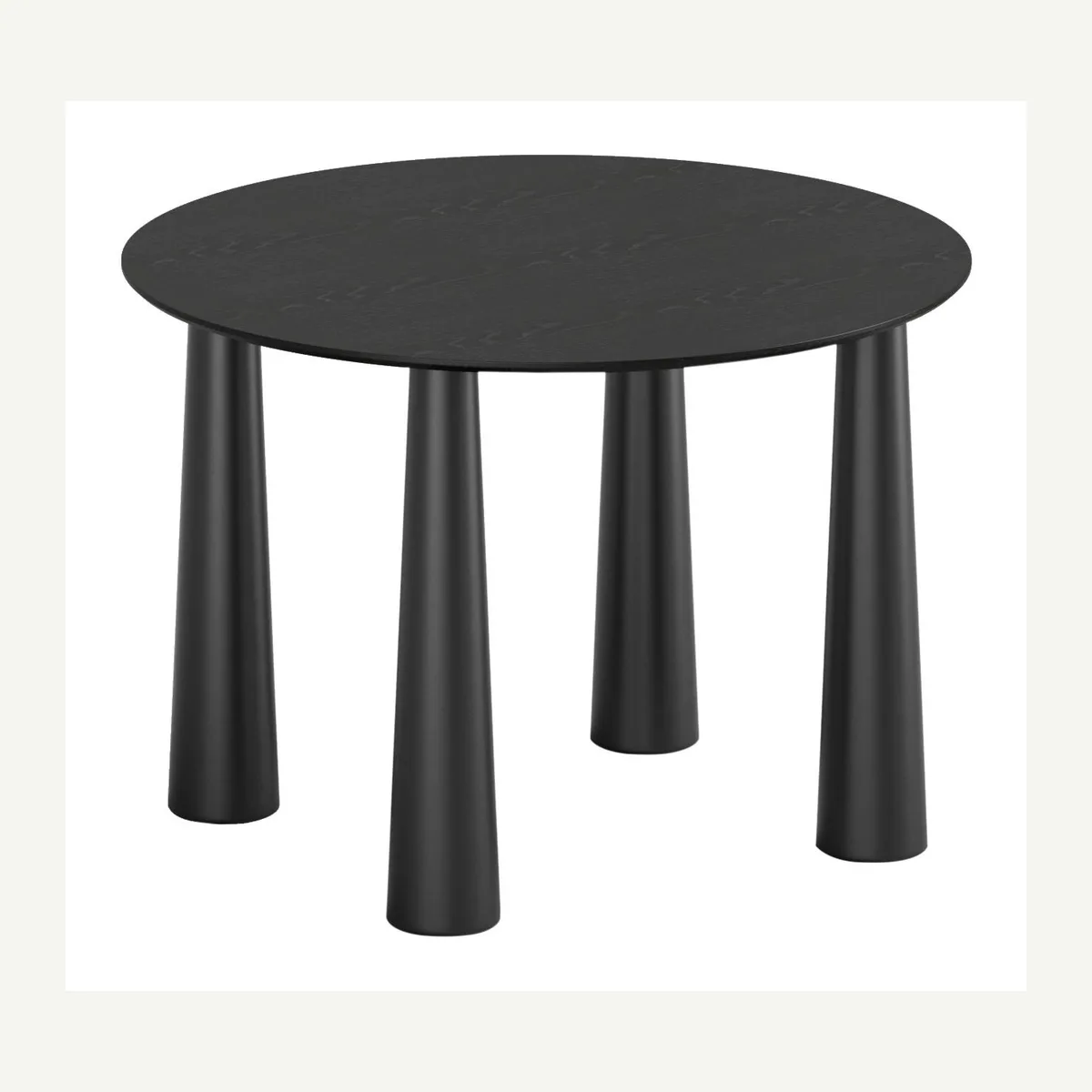 Round Tapered-Leg Dining Table — overview