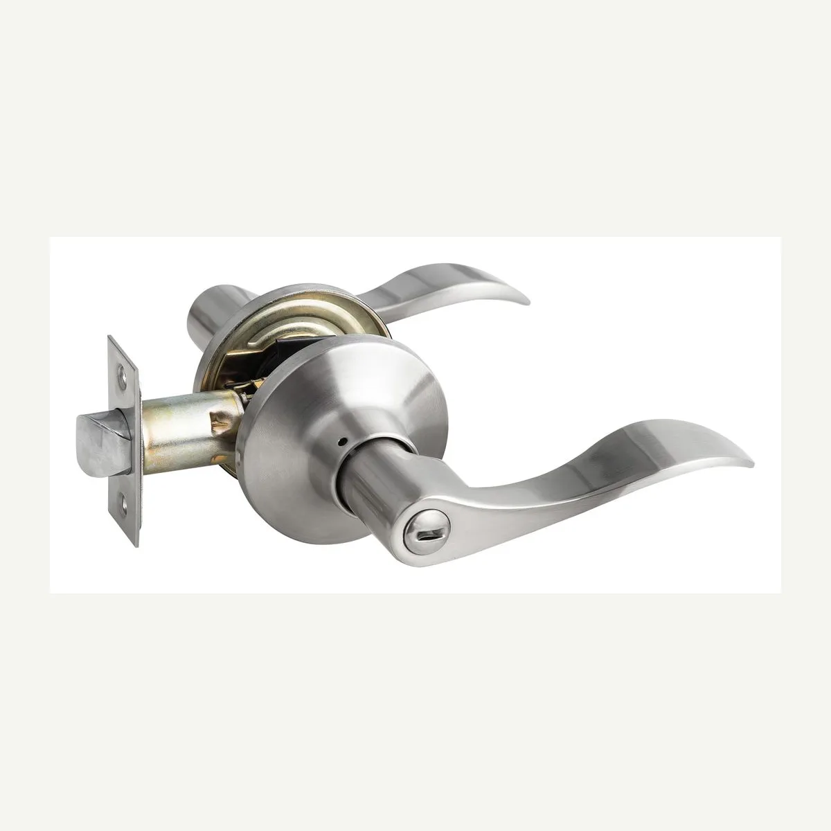 Silver-Tone Door Lever — product view