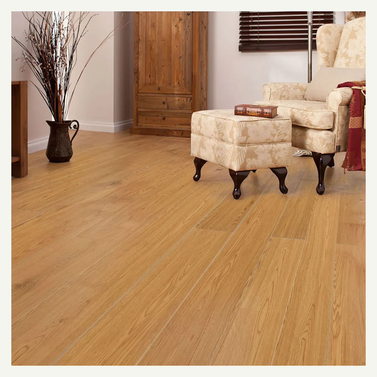 Warm Wood-Look Flooring — room setting