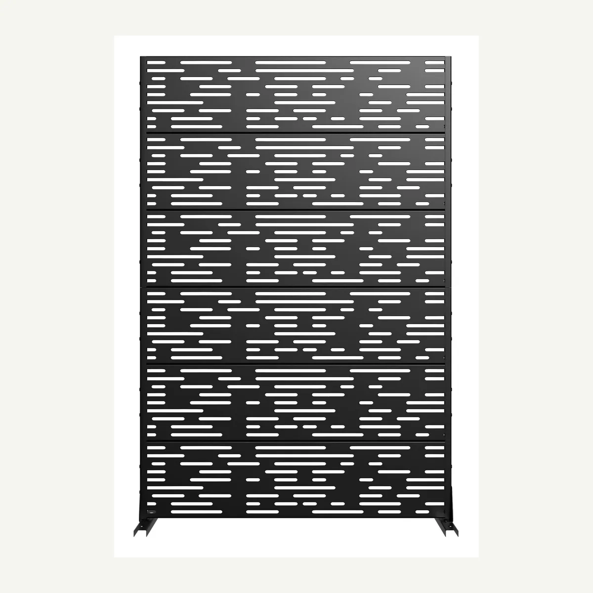 Linear-Cutout Outdoor Screen — dark finish