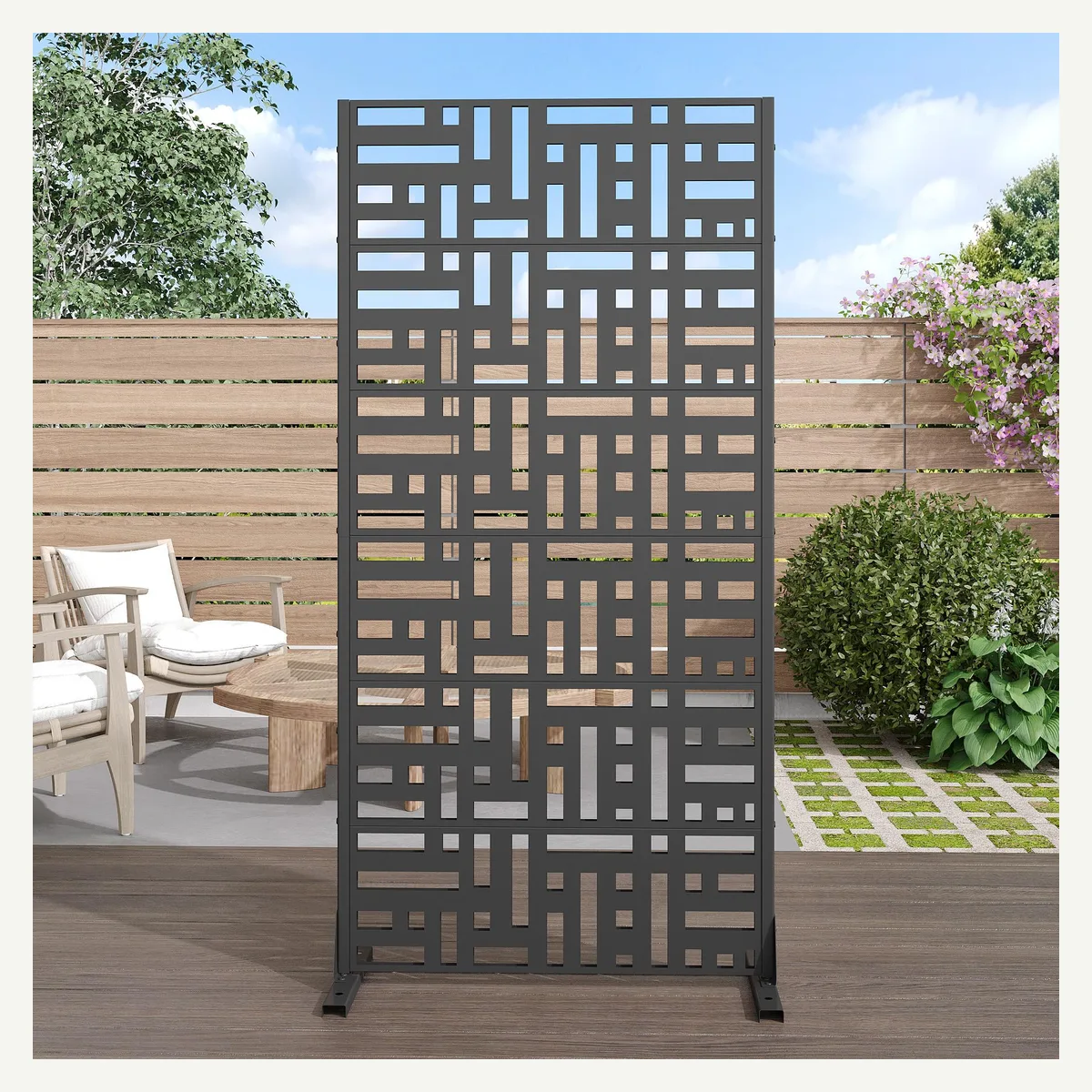 Woven-Grid Outdoor Screen — overview