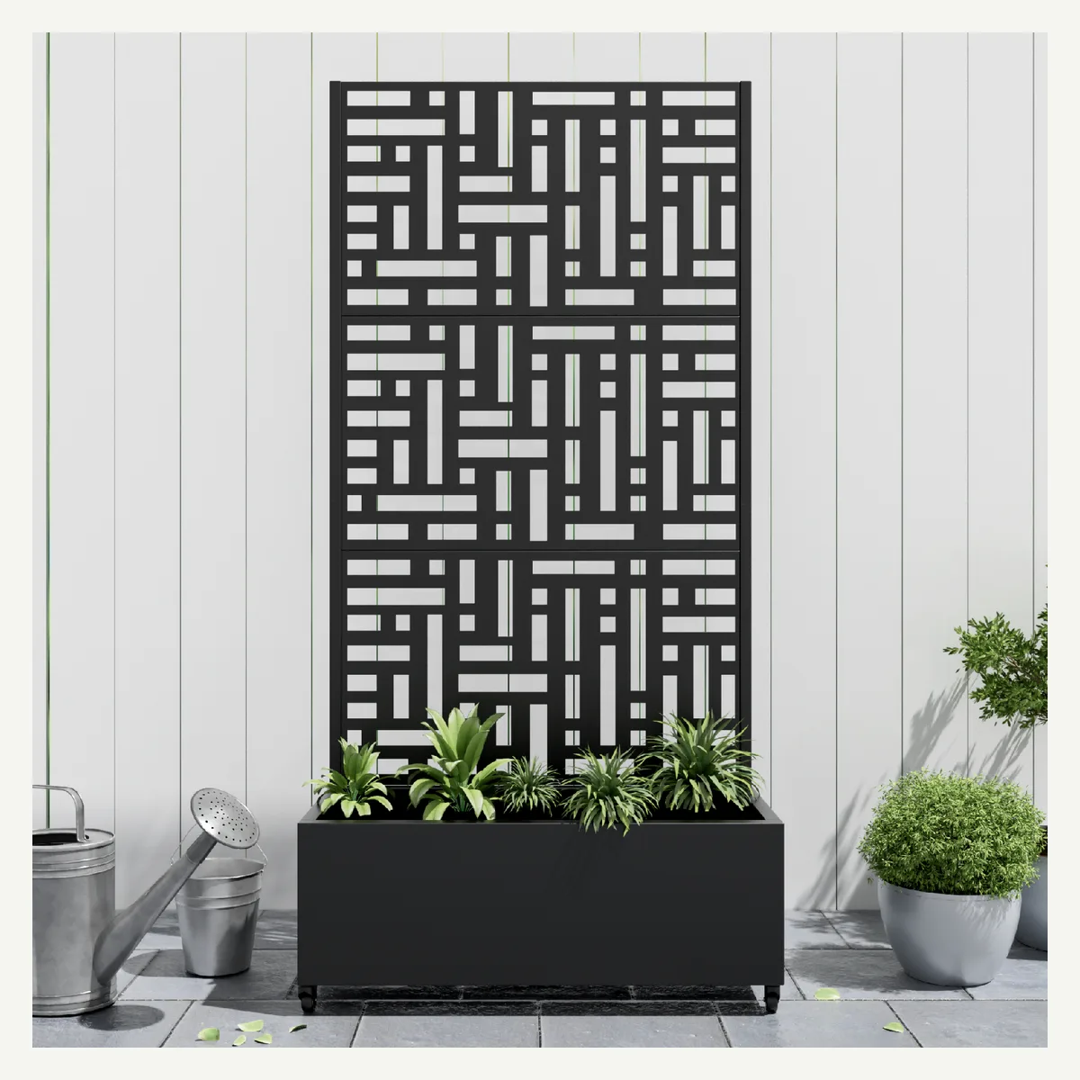 Woven-Grid Trellis Planter — overview